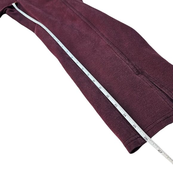 Maeve Anthropologie High Rise Seamed Split Hem Pants In Plum Size 14 Equestrian - Picture 10 of 11